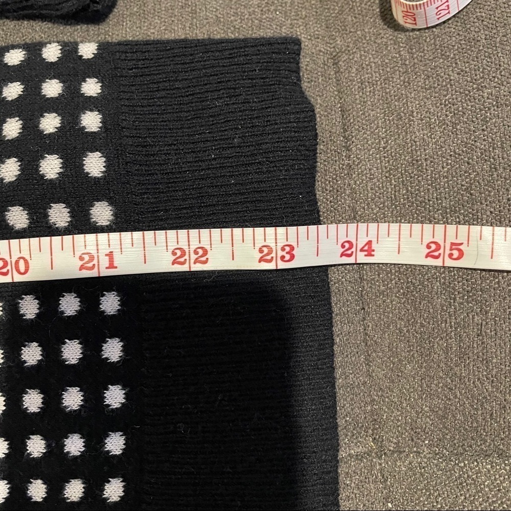 Merona Black and White Polka Dot Y2K Sweater Sz. XS/TP - Picture 8 of 11